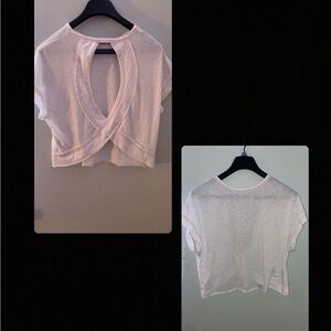 Open back white shirt